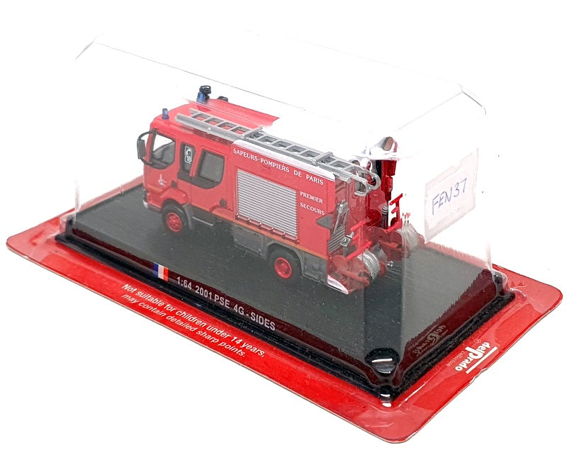 Del Prado 1/64 Scale FEN37 - 2001 Renault PSE 4G Sides Fire Truck - Red