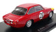 Spark 1/43 Scale 100SPA09 - Alfa Romeo 1600 GTA #29 2nd Spa 24H 1966 - Dk Red