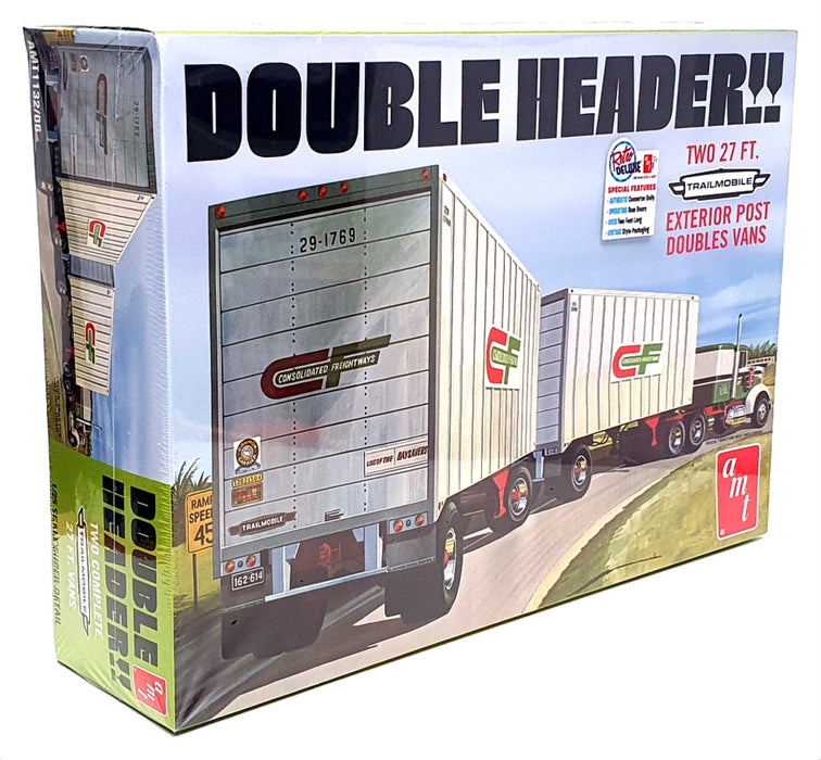 AMT 1/25 Scale Kit AMT1132/06 - Double Header Tandem Van Trailers