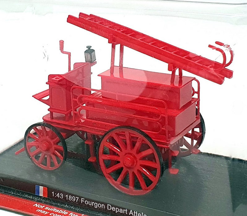 Del Prado 1/43 Scale FEN63 - 1897 Fourgon Depart Attele Fire Truck - Red