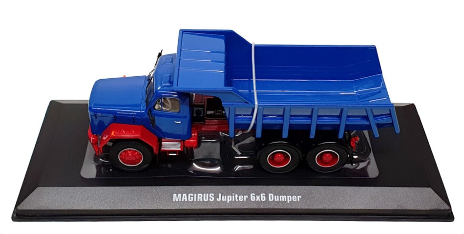 Ixo 1/43 Scale Diecast TRUD004 - Magirus Jupiter 6x6 Dump Truck - Blue/Red