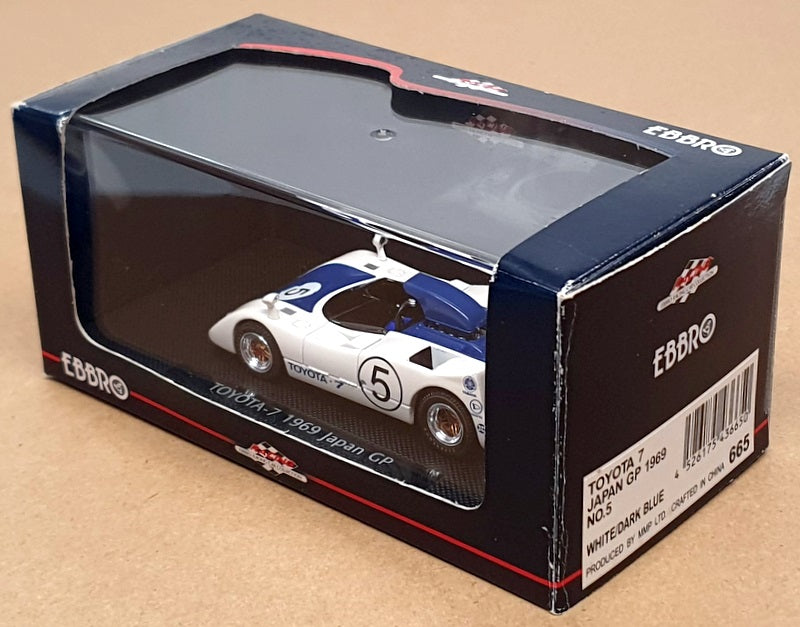 Ebbro 1/43 Scale 665 - Toyota 7 #5 Japan GP 1969 - White/Dk Blue