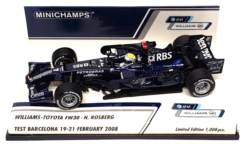 Minichamps 1/43 Scale 400 080207 - F1 Williams Toyota FW30 Tes2008t Barcelona 