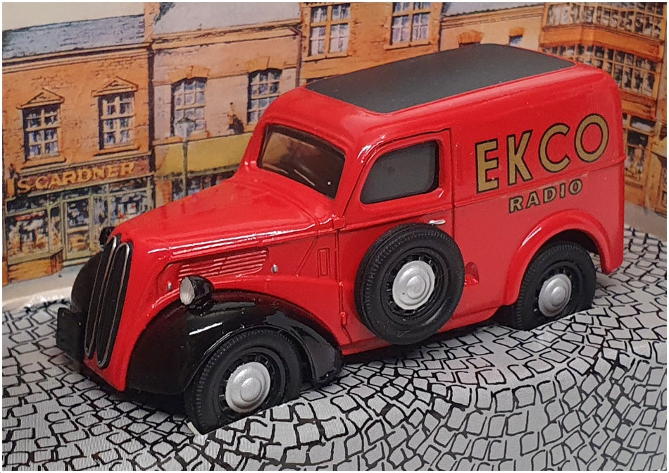 Corgi 1/43 Scale 96866 - Ford Popular Van ( Ekco Radio) Red - REWORKED