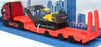 Burago 1/43 Scale 18-32312 - Volvo FH16 Truck & Volvo Excavator - Red