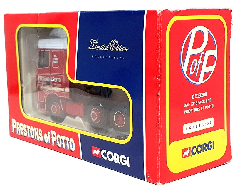 Corgi 1/50 Scale CC13208 - DAF XF Space Cab Truck (Prestons Of Potto) Red/White