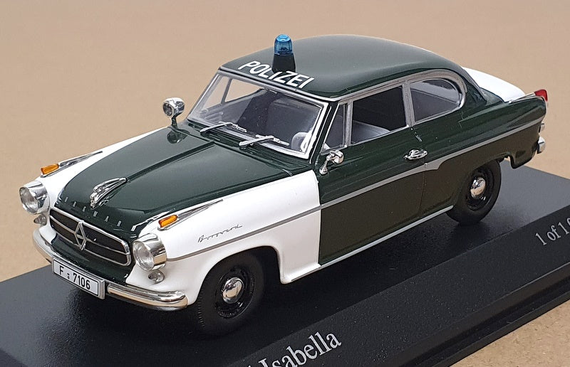 Minichamps 1/43 Scale 400 096090 - 1959 Borgward Isabella Polizei Frankfurt