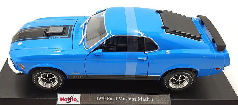 Maisto 1/18 Scale Diecast 46629 - 1970 Ford Mustang Mach 1 - Blue