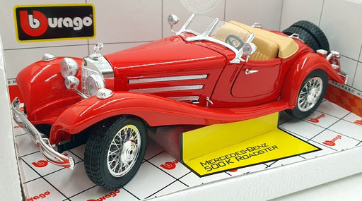 Burago 1/18 scale Diecast 3020 - Mercedes Benz 500K Roadster 1936 Red