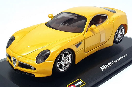 Burago 1/32 Scale 18-42000 - Alfa Romeo 8C Competition - Met Yellow