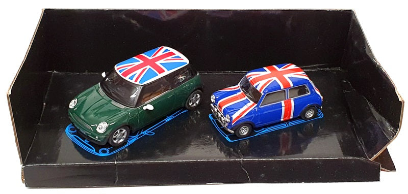 Oxford Diecast 1/36 & 1/43 Scale 43SET30 - Mini Cooper Gift Set - Green Blue