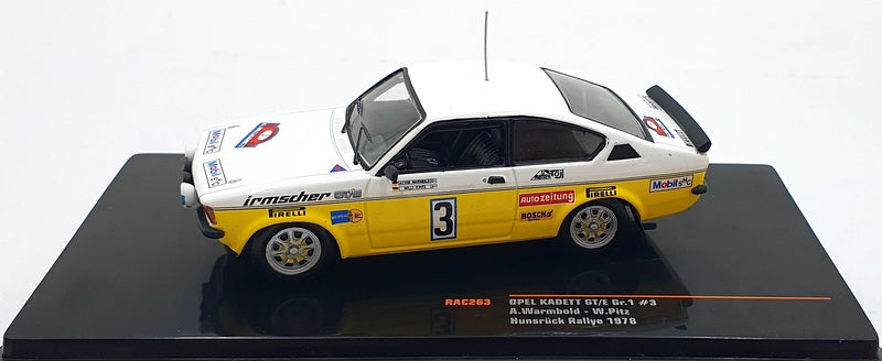 Ixo 1/43 Scale Diecast RAC263 - Opel Kadett GT/E GR.1 #3 Hunsruck Rallye 1978