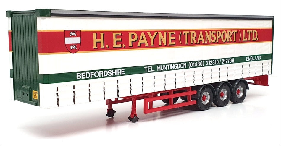 Corgi 1/50 Scale CC19903 - Curtainside Trailer H.E.Payne Ltd - White/Red