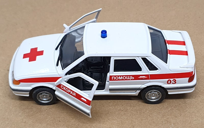 Autotime 1/36 Scale 30085W-RUS - Lada Samara Russian Ambulance - White/Red