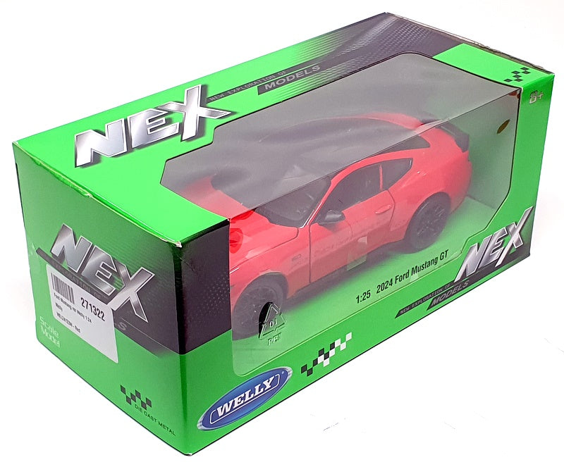 Welly NEX 1/25 Scale Diecast 24123W 2024 Ford Mustang GT Red — R.M