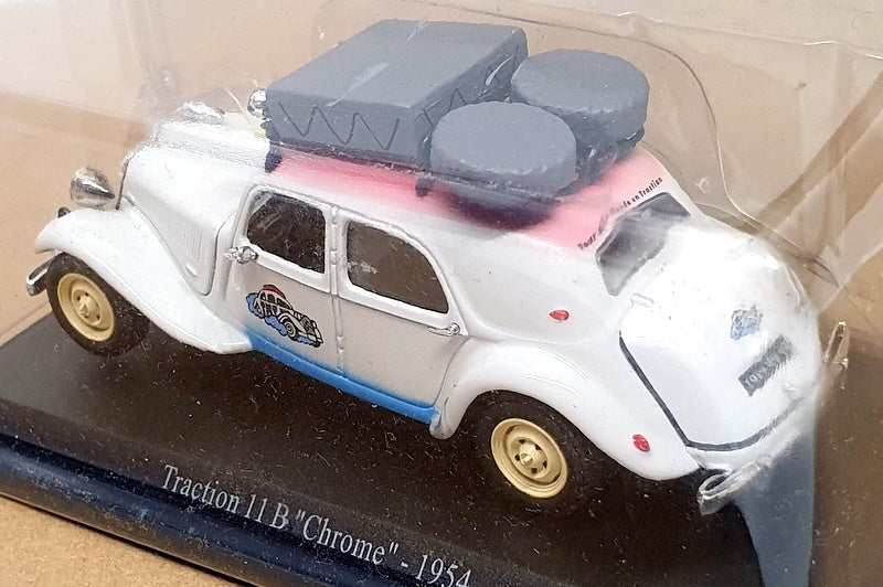 Atlas Editions 1/43 Scale 6112 517 - 1954 Citroen Traction 11B Chrome - White