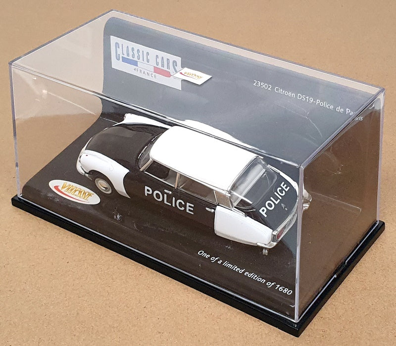 Vitesse 1/43 Scale 23502 - Citroen DS19 Police De Paris - White/Black