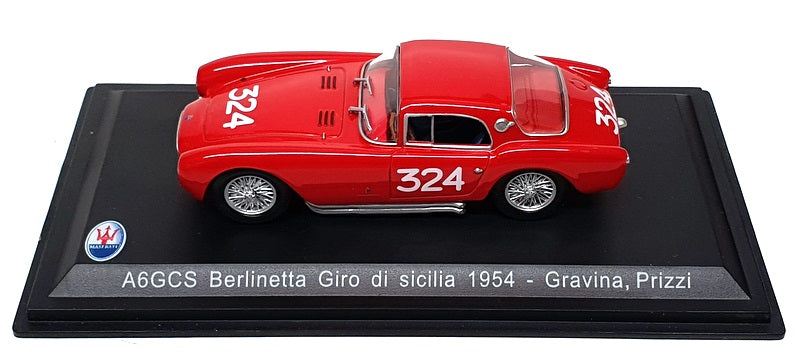 Altaya 1/43 Scale 71224E - Maserati A6GCS #324 Giro Di Sicilia 1954 - Red