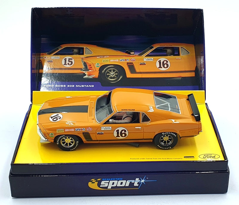 Scalextric 1/32 Scale Slot Car C2437A - Ford Boss 302 Mustang #16 1970 Trans AM