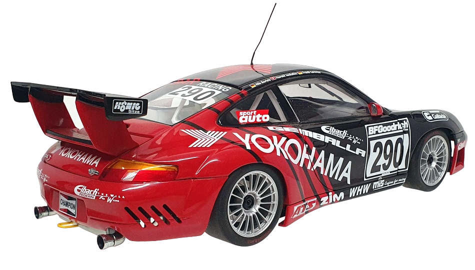 Autoart 1/18 Scale DC21823H - Porsche 911 #290 Yokohama - Black/Red