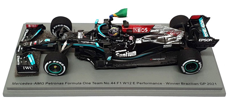 Spark 1/43 Scale SS7710 - Mercedes AMG F1 W12E 1st Brazil GP 2021 Hamilton