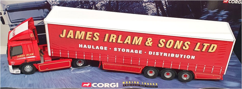 Corgi 1/50 Scale 75401 - Leyland DAF Curtainside Truck "James Irlam" Red