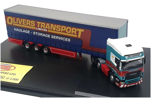 Oxford Diecast 1/76 Scale SCA07CS - Scania Truck & Trailer (Olivers Transport)