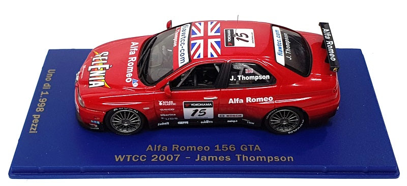 M4 Models 1/43 Scale 22702 - Alfa Romeo 156 GTA #15 WTCC 2007 James Thompson