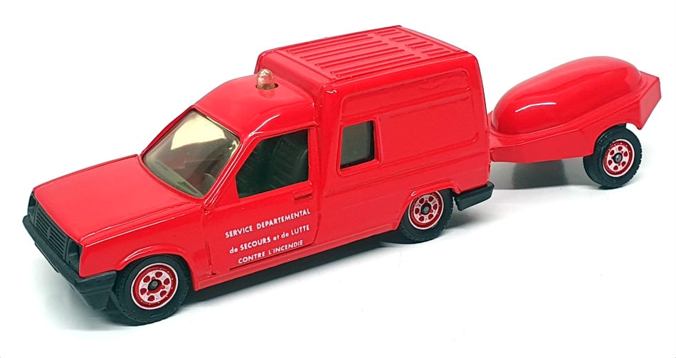 Solido Toner Gam I 1/43 Scale 2130 - Renault Express Fire Van & Trailer - Red