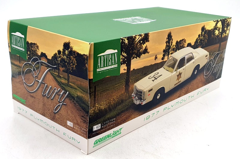 Greenlight 1/18 Scale Diecast 19112 - 1977 Plymouth Fury Hazzard County Sheriff