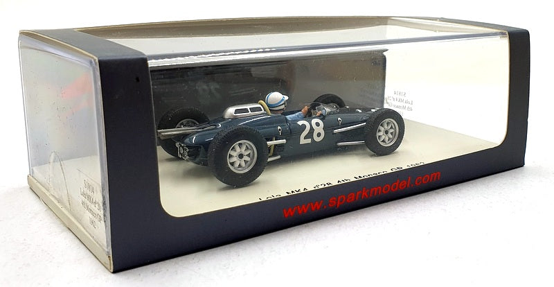 Spark 1/43 Scale S1814 - Lola MK4 #28 4th Monaco GP 1962