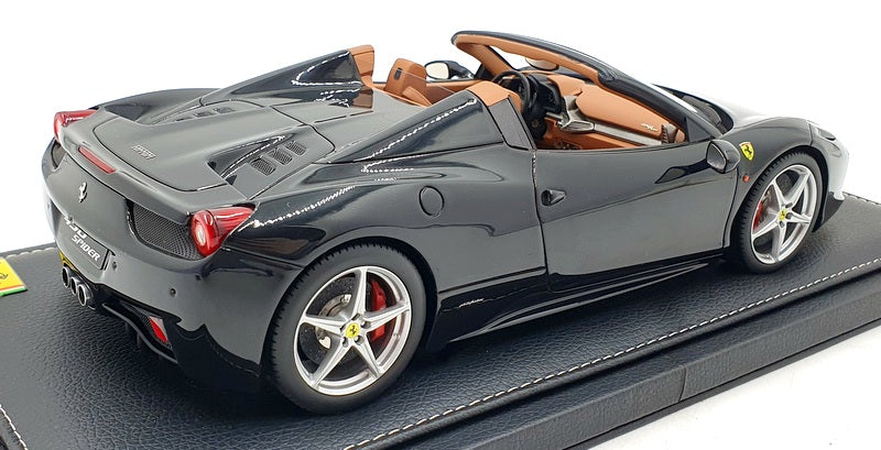 BBR 1/18 Scale Resin P1836C2 - Ferrari 458 Spider Nero Stellato - Black