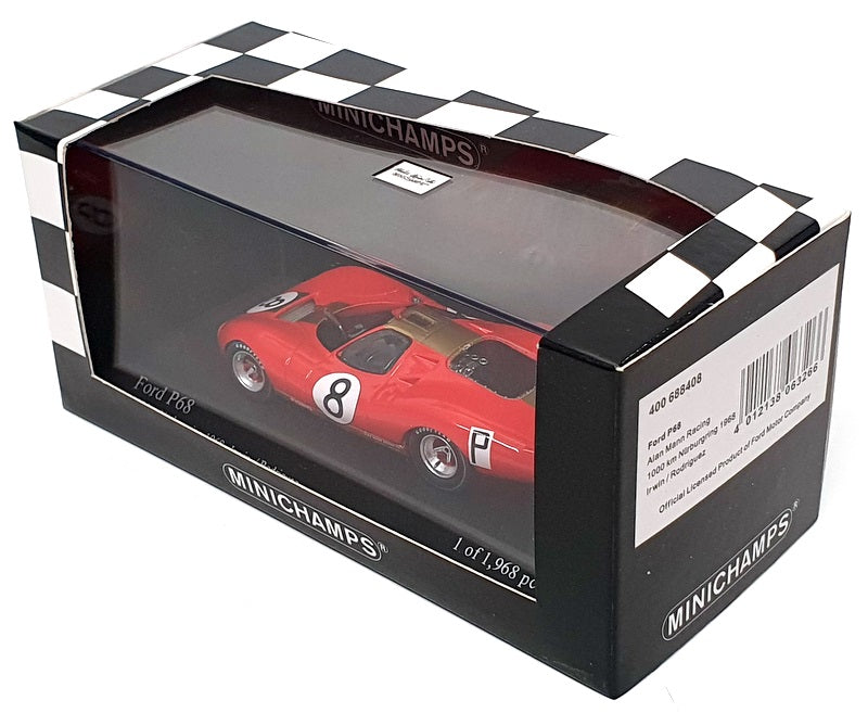 Minichamps 1/43 Scale 400 688408 - Ford P68 #8 1000Km Nurburgring 1968