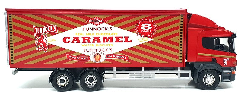 Corgi 1/50 Scale Diecast CC14202 - Scania P Box Lorry (Tunnock's) Red