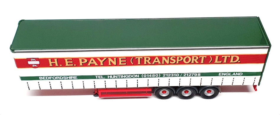 Corgi 1/50 Scale CC19903 - Curtainside Trailer H.E.Payne Ltd - White/Red