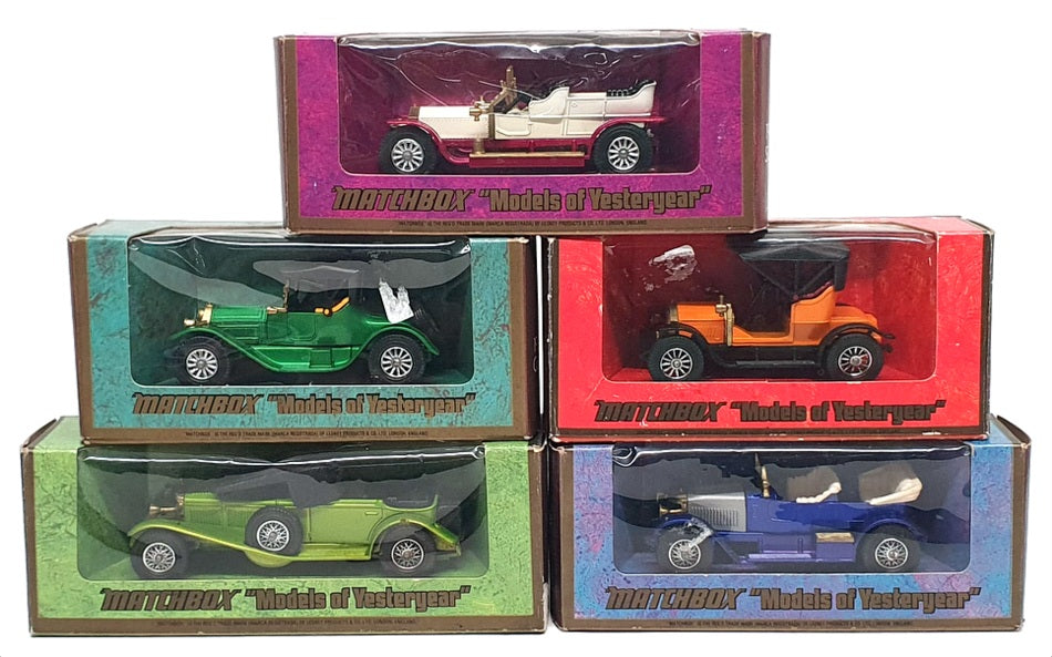 Matchbox SET05A - 5x Mercedes, Rolls Royce, Cadillac, Opel & Vauxhall