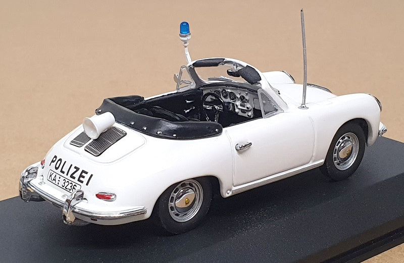 Minichamps 1/43 Scale WAP 020 SET 18 - 1965 Porsche 356C Cabrio Police - White