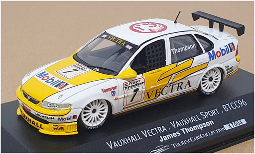 Onyx 1/43 Scale XT004 - Vauxhall Vectra BTCC 1996 #7 Thompson - Yellow/White