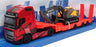 Burago 1/43 Scale 18-32312 - Volvo FH16 Truck & Volvo Excavator - Red