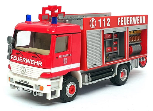 Schuco Appx 10cm Long 344 6504 - Mercedes Benz Feuerwehr Fire Engine - Red