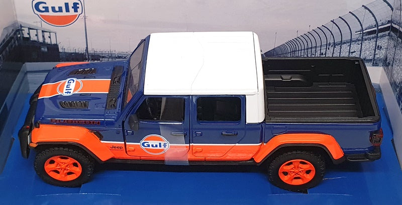 Motor Max 1/27 Scale 79663 - 2021 Jeep Gladiator Rubicon Gulf Blue/Orange/White