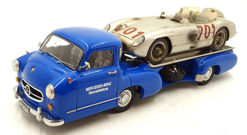 CMC 1/18 Scale M-163 - Mercedes-Benz Renntransporter With 300SLR #701 Dirty Hero