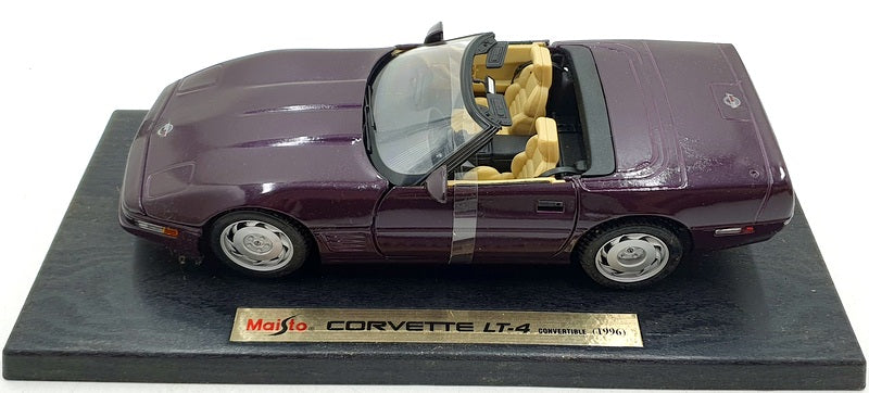 Maisto 1/18 Scale Diecast 31830 - Corvette LT-4 Convertible 1996 Purple