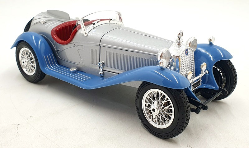 Burago 1/18 Scale 31024E - Alfa Romeo 8C 2300 Spider Touring 1932 Blue/Silver