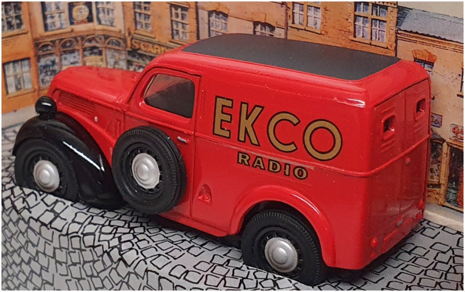 Corgi 1/43 Scale 96866 - Ford Popular Van ( Ekco Radio) Red - REWORKED