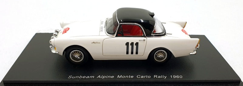 Spark 1/43 Scale S4058 - Sunbeam Alpine #111 Monte Carlo 1960