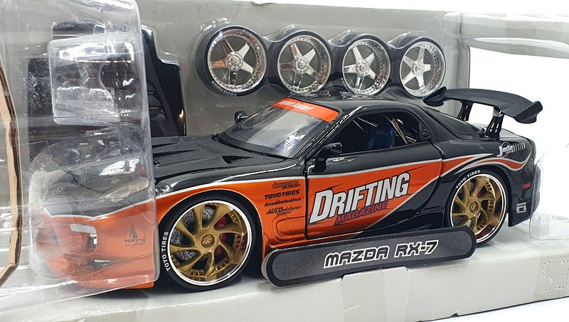 JADA 1/24 - 53375 Import Racer Mazda RX-7 - Black/Orange