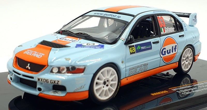 Ixo 1/43 Scale RAM355 - Mitsubishi Lancer EVO IX 13th Rally Ireland 2009 #63