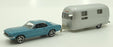 Norev 1/43 Scale 270582 - Ford Mustang & Airstream - Blue/Silver