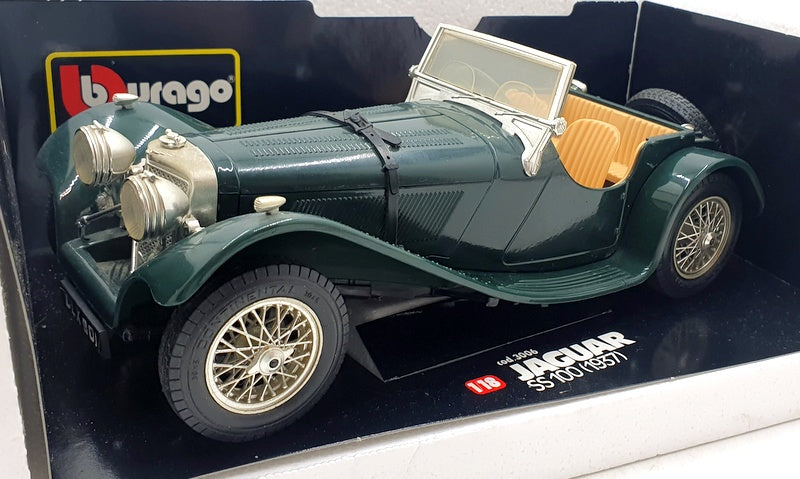 Burago 1/18 Scale Diecast 3006 - Jaguar SS 100 1937 - Green